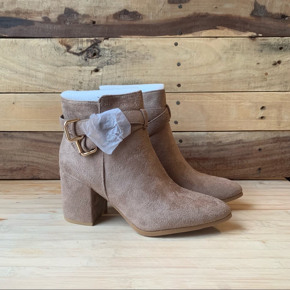 Windsor Taupe Faux Suede Lola Booties